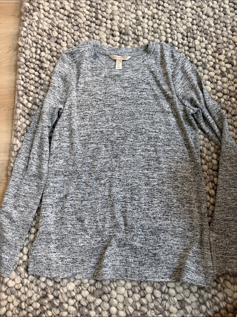 Banana Republic Gray Marled Long Sleeve Tee
